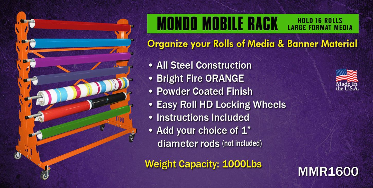 Mondo Mobile Rack | Media Racks | Image One Impact in Foothill Ranch