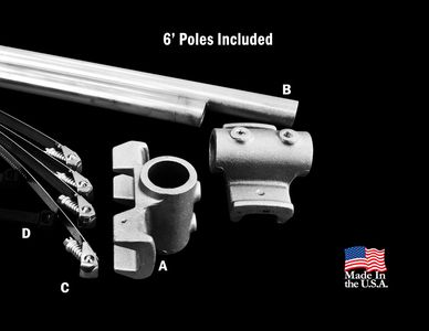 POLE D KIT ALUM 1IN 1