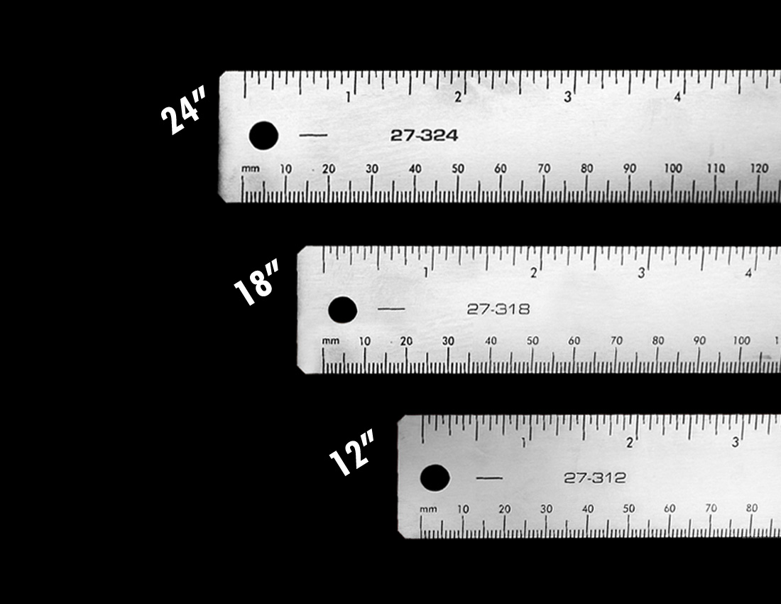 Xtreme Stainless Steel Rulers Inches and Metric — Screen Print Supply